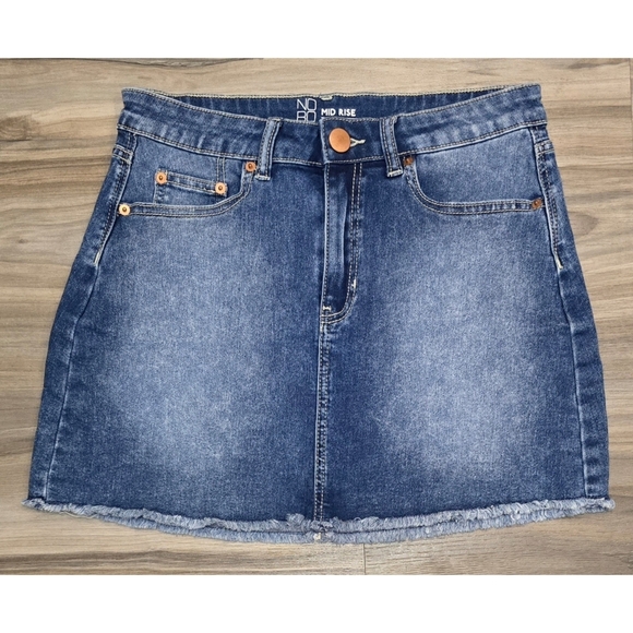 No Boundaries Denim Mini Skirt Size 11 - Picture 1 of 6